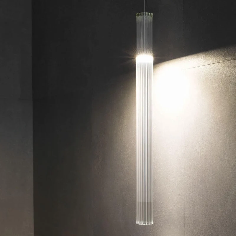 Nemo Ilium 75 LED Glas Hängelampe gerippt