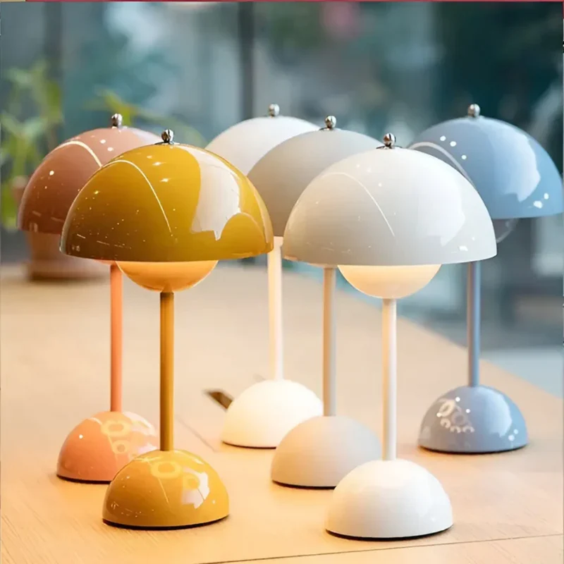 Oplaadbare Tafellamp Ø16×H29,5cm Touch-Bediening 3 Lichtmodi Modern Design Draadloos Roestvrij Staal | Sansoti