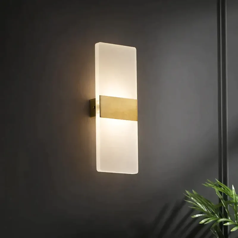 Koperen Wandlamp LED E27 29cm Woonkamer Slaapkamer Studeerkamer Kantoor Moderne Interieurverlichting | Sansoti