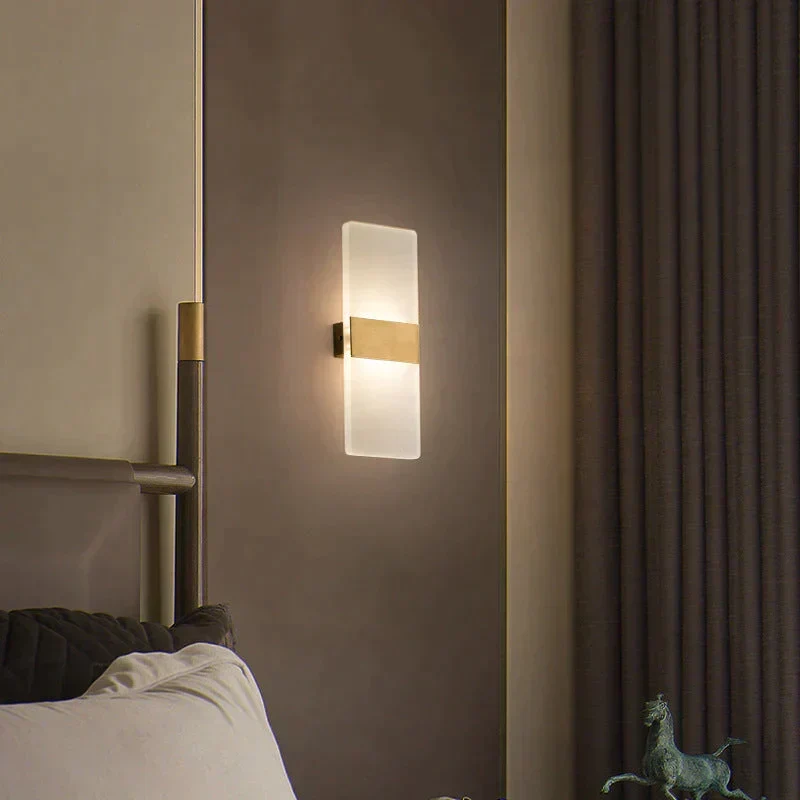 Koperen Wandlamp LED E27 29cm Woonkamer Slaapkamer Studeerkamer Kantoor Moderne Interieurverlichting | Sansoti