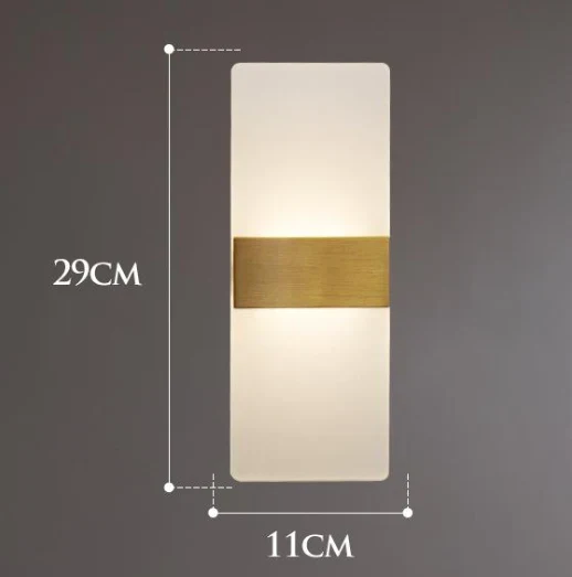 Koperen Wandlamp LED E27 29cm Woonkamer Slaapkamer Studeerkamer Kantoor Moderne Interieurverlichting | Sansoti