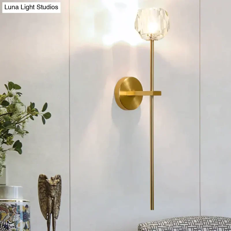 Kristallen Wandlamp Koper Warm Wit Licht Moderne Verlichting Woonkamer Slaapkamer Hal Decoratief Sfeervol | Sansoti