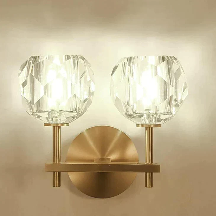 Kristallen Wandlamp Koper Warm Wit Licht Moderne Verlichting Woonkamer Slaapkamer Hal Decoratief Sfeervol | Sansoti