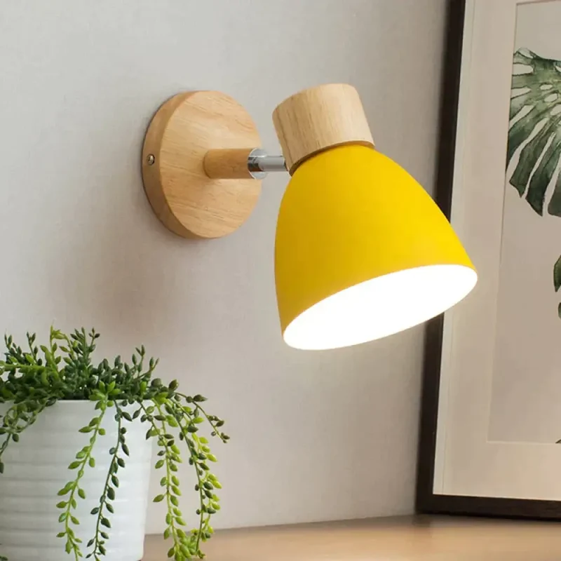 Houten Wandlamp Leeslamp E27 Fitting Scandinavisch Design Sfeervol Leeslicht Bedlamp Woonkamer Slaapkamer | Sansoti