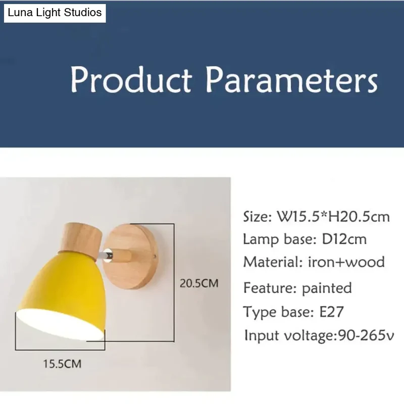 Houten Wandlamp Leeslamp E27 Fitting Scandinavisch Design Sfeervol Leeslicht Bedlamp Woonkamer Slaapkamer | Sansoti