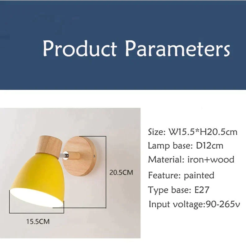 Houten Wandlamp Leeslamp E27 Fitting Scandinavisch Design Sfeervol Leeslicht Bedlamp Woonkamer Slaapkamer | Sansoti