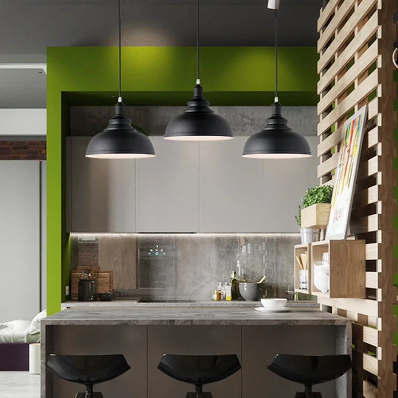 Metalen Hanglamp Kom Roestiek Industrieel E26/E27 Eetkamer Plafondverlichting Zwart Wit Roest Woonkamer | Sansoti