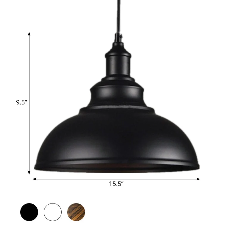 Metalen Hanglamp Kom Roestiek Industrieel E26/E27 Eetkamer Plafondverlichting Zwart Wit Roest Woonkamer | Sansoti