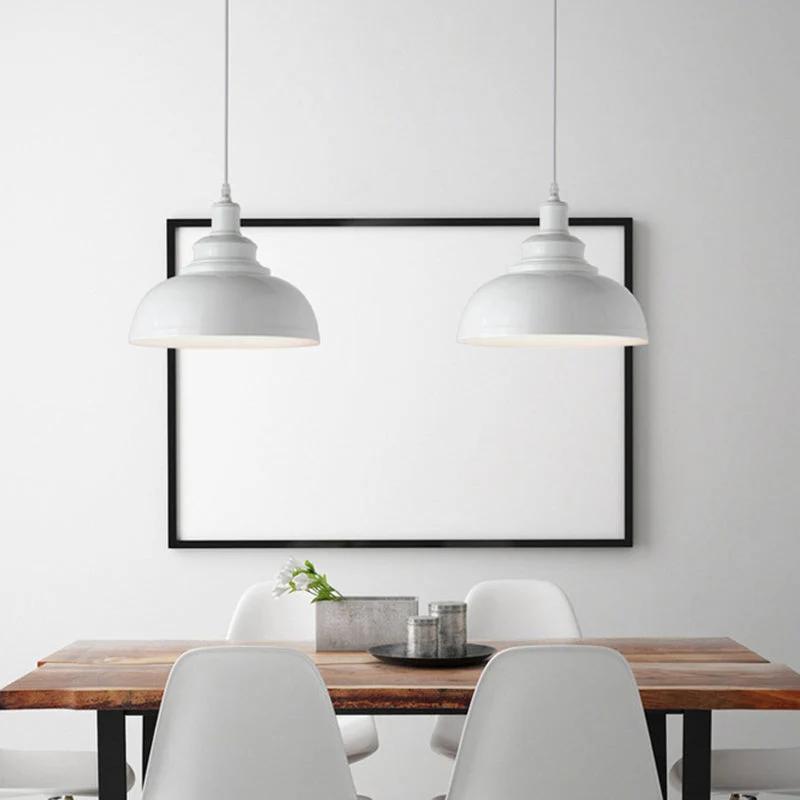 Metalen Hanglamp Kom Roestiek Industrieel E26/E27 Eetkamer Plafondverlichting Zwart Wit Roest Woonkamer | Sansoti