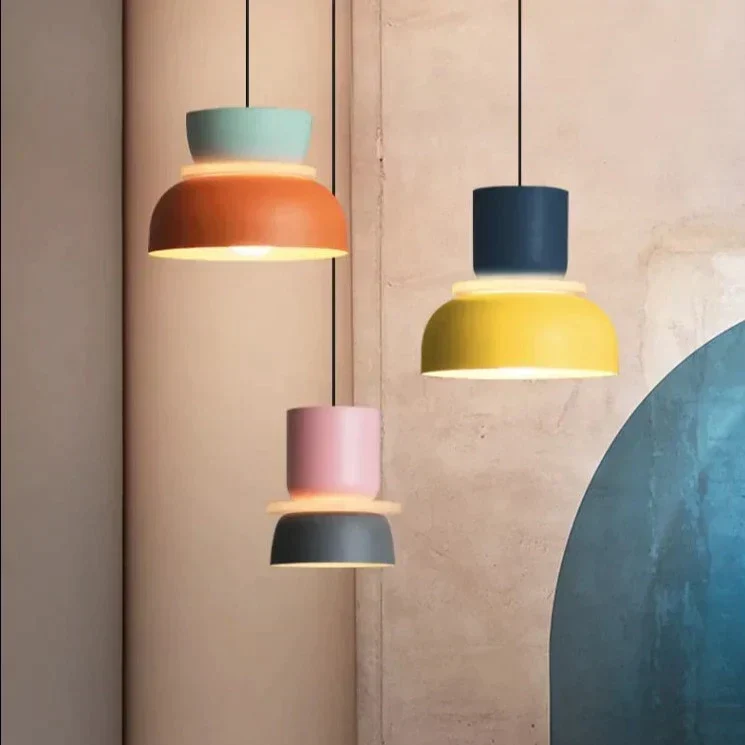 Hanglamp Scandinavisch Design E27 Fitting Acryl Kap Pastelkleuren Eetkamer Woonkamer Slaapkamer Verlichting | Sansoti
