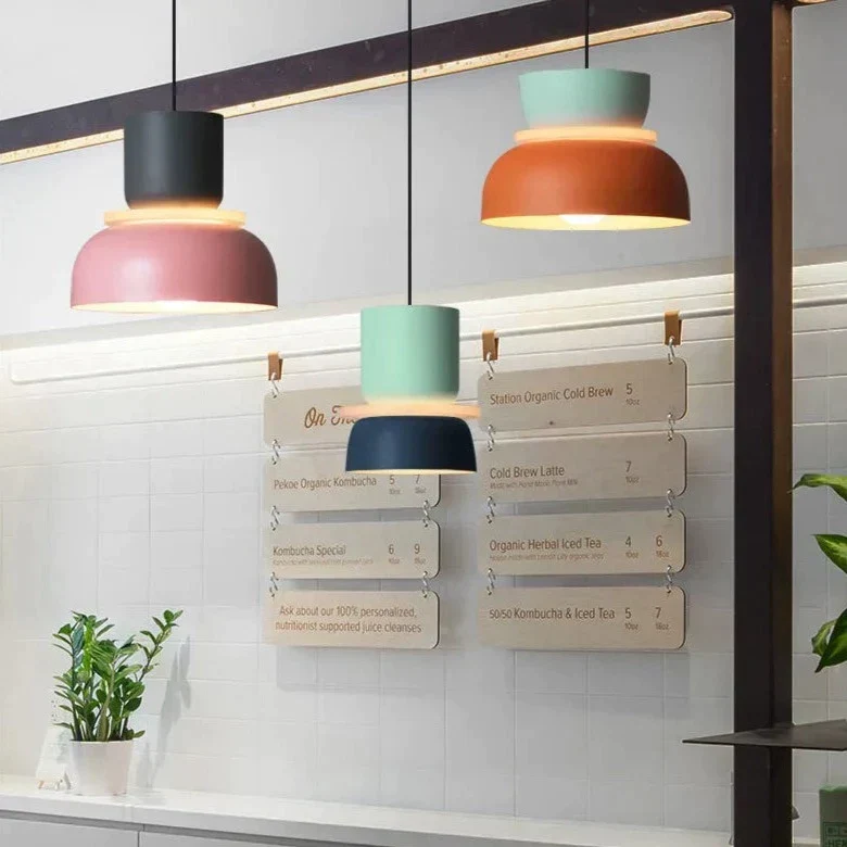 Hanglamp Scandinavisch Design E27 Fitting Acryl Kap Pastelkleuren Eetkamer Woonkamer Slaapkamer Verlichting | Sansoti