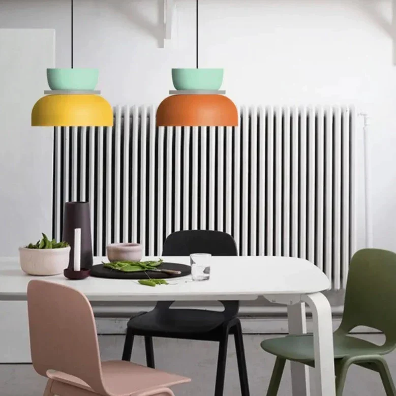 Hanglamp Scandinavisch Design E27 Fitting Acryl Kap Pastelkleuren Eetkamer Woonkamer Slaapkamer Verlichting | Sansoti
