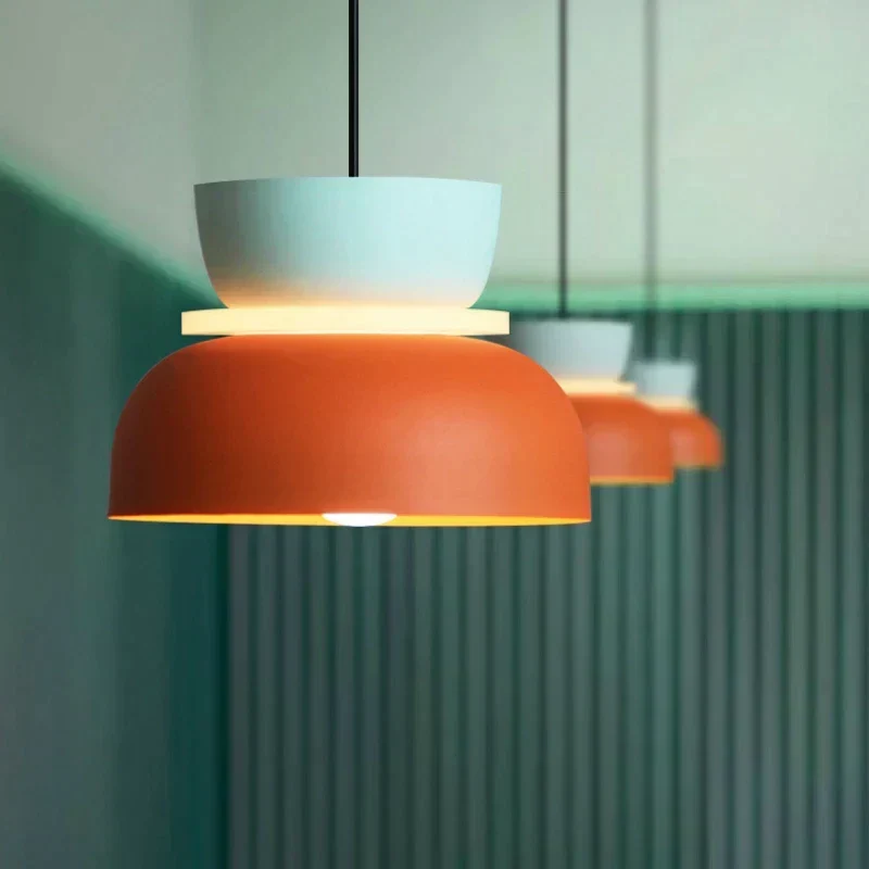 Hanglamp Scandinavisch Design E27 Fitting Acryl Kap Pastelkleuren Eetkamer Woonkamer Slaapkamer Verlichting | Sansoti