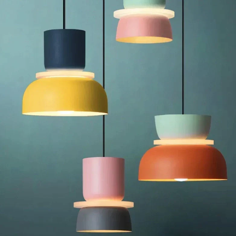 Hanglamp Scandinavisch Design E27 Fitting Acryl Kap Pastelkleuren Eetkamer Woonkamer Slaapkamer Verlichting | Sansoti