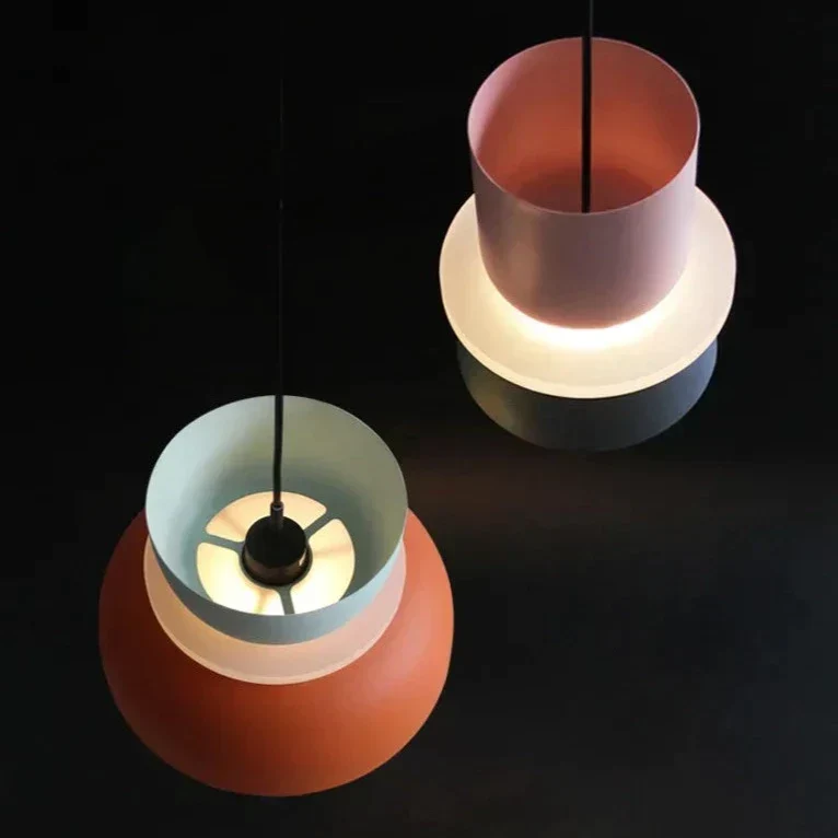 Hanglamp Scandinavisch Design E27 Fitting Acryl Kap Pastelkleuren Eetkamer Woonkamer Slaapkamer Verlichting | Sansoti