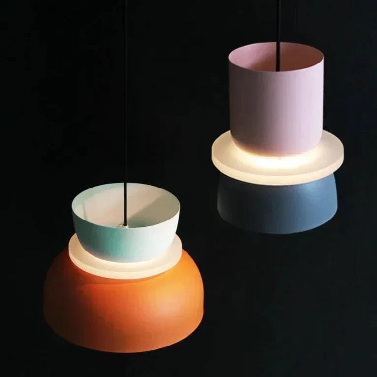 Hanglamp Scandinavisch Design E27 Fitting Acryl Kap Pastelkleuren Eetkamer Woonkamer Slaapkamer Verlichting | Sansoti
