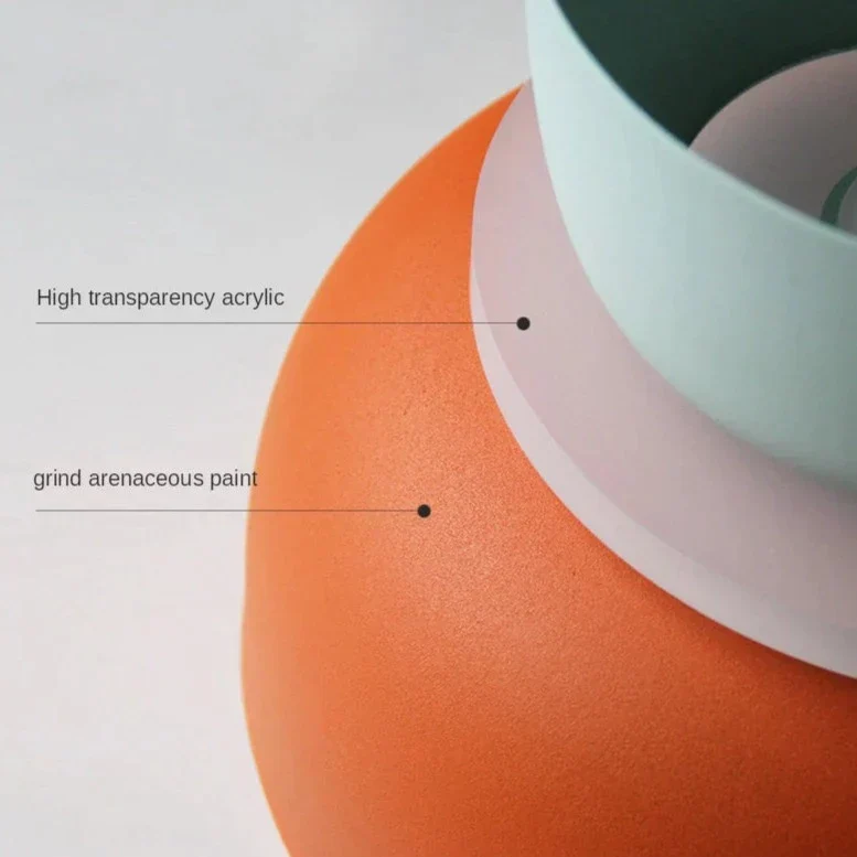 Hanglamp Scandinavisch Design E27 Fitting Acryl Kap Pastelkleuren Eetkamer Woonkamer Slaapkamer Verlichting | Sansoti