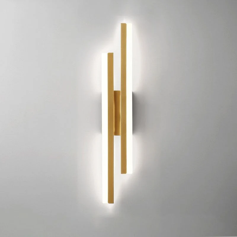 LED Wandlamp Metaal Acryl Zwart Goud 48cm Woonkamer Slaapkamer Wandverlichting Modern Design Interieur | Sansoti
