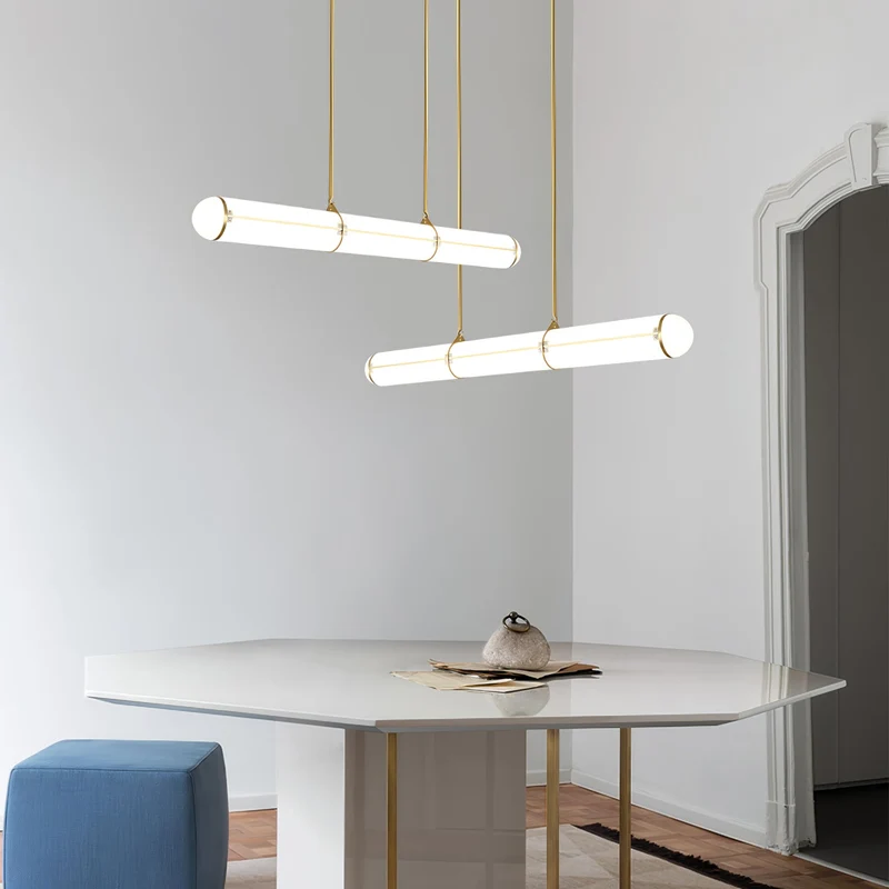 Eindloze Cilindrische Hanglamp Moderne Lineaire Verlichting voor Eettafel en Woonkamer Geïntegreerde LED Zwevende Lichtlijn Architectonische Verlichting | Sansoti