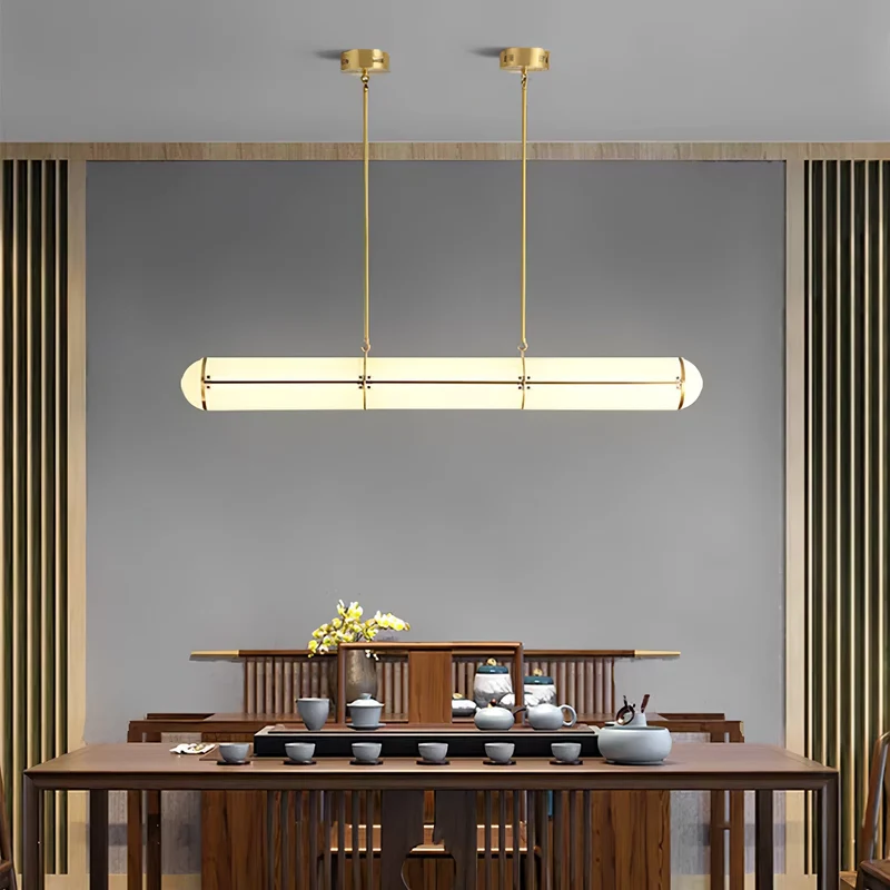 Eindloze Cilindrische Hanglamp Moderne Lineaire Verlichting voor Eettafel en Woonkamer Geïntegreerde LED Zwevende Lichtlijn Architectonische Verlichting | Sansoti