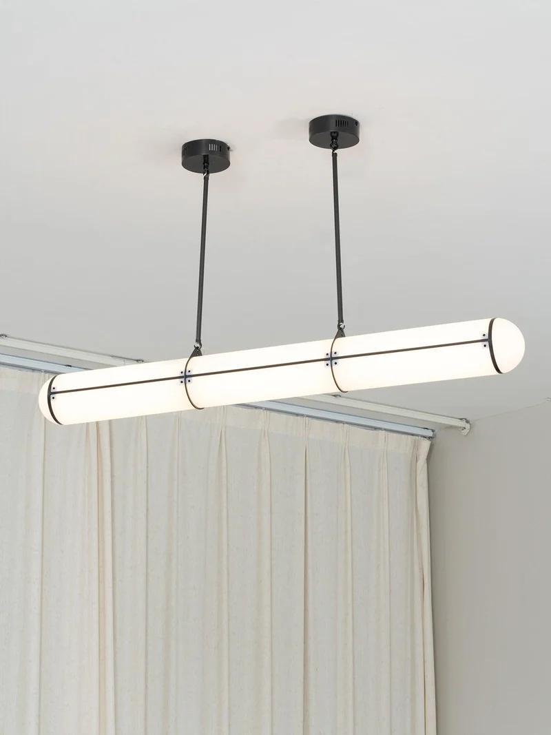 Eindloze Cilindrische Hanglamp Moderne Lineaire Verlichting voor Eettafel en Woonkamer Geïntegreerde LED Zwevende Lichtlijn Architectonische Verlichting | Sansoti