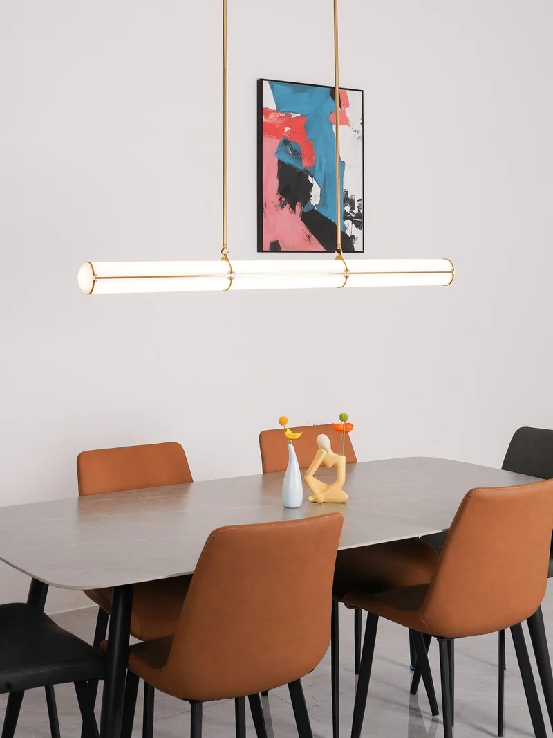 Eindloze Cilindrische Hanglamp Moderne Lineaire Verlichting voor Eettafel en Woonkamer Geïntegreerde LED Zwevende Lichtlijn Architectonische Verlichting | Sansoti