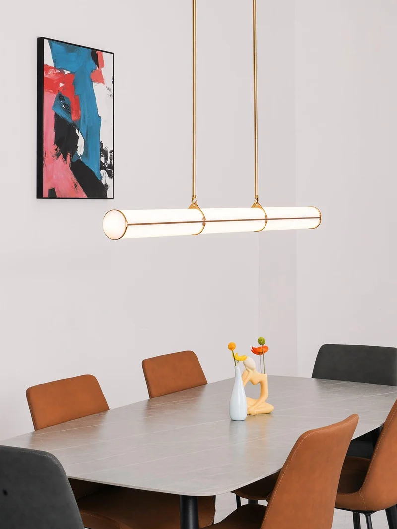 Eindloze Cilindrische Hanglamp Moderne Lineaire Verlichting voor Eettafel en Woonkamer Geïntegreerde LED Zwevende Lichtlijn Architectonische Verlichting | Sansoti