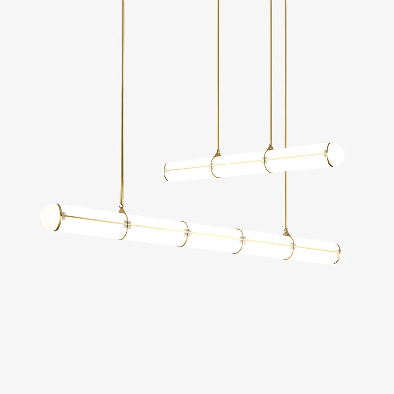 Eindloze Cilindrische Hanglamp Moderne Lineaire Verlichting voor Eettafel en Woonkamer Geïntegreerde LED Zwevende Lichtlijn Architectonische Verlichting | Sansoti