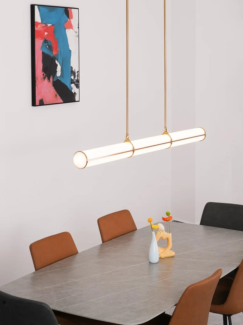 Eindloze Cilindrische Hanglamp Moderne Lineaire Verlichting voor Eettafel en Woonkamer Geïntegreerde LED Zwevende Lichtlijn Architectonische Verlichting | Sansoti