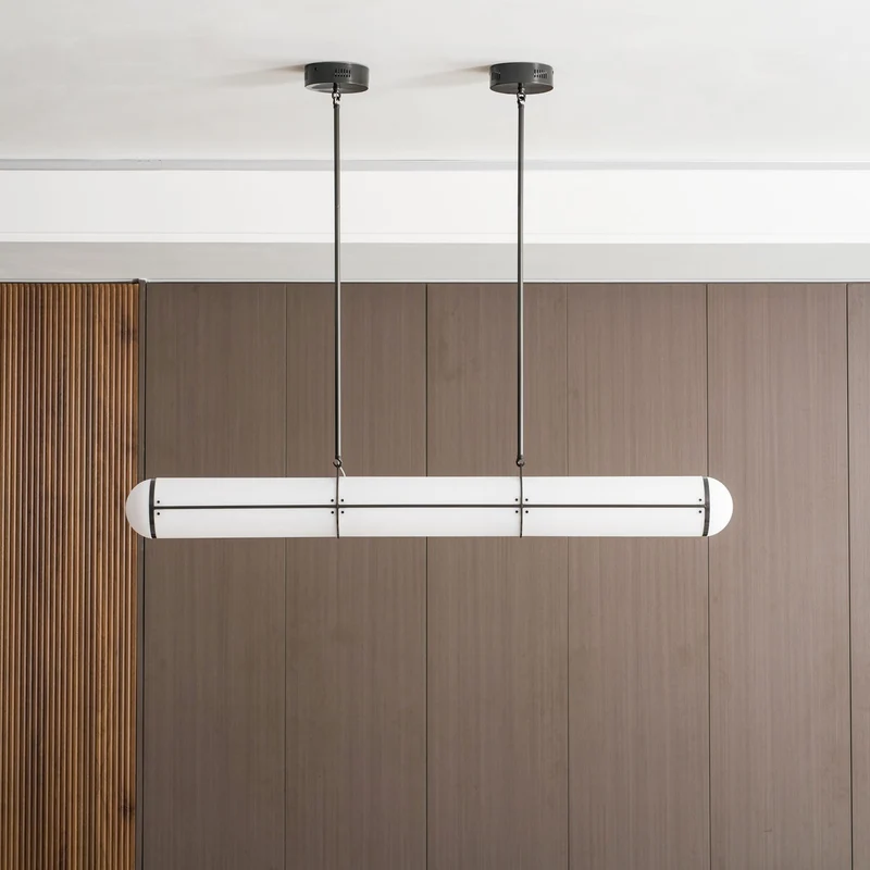 Eindloze Cilindrische Hanglamp Moderne Lineaire Verlichting voor Eettafel en Woonkamer Geïntegreerde LED Zwevende Lichtlijn Architectonische Verlichting | Sansoti