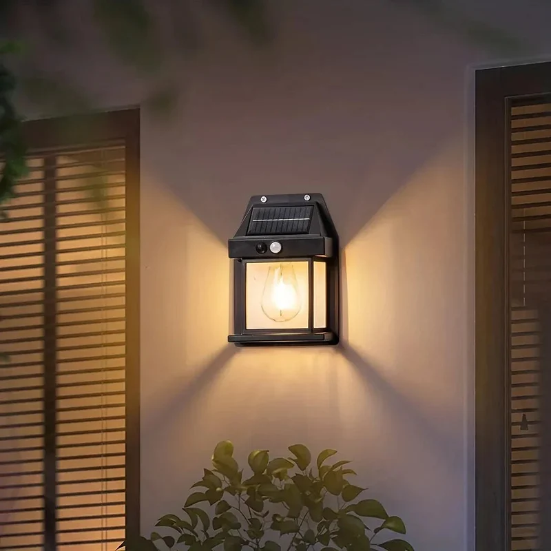 Solar Buitenlamp met Bewegingssensor 3W LED IP44 Waterdicht Wandlamp voor Tuin Terras Balkon Oprit Verlichting | Sansoti