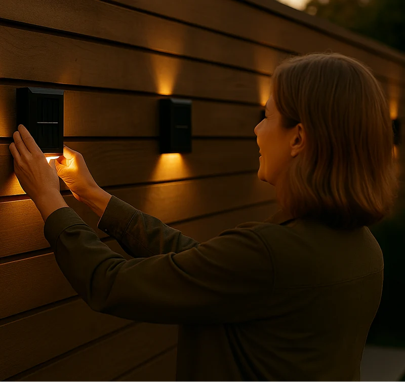 Solar LED Buitenlamp Wandmontage Warmwit Licht Waterdicht IP65 Tuinverlichting Zonne-energie Bewegingssensor | Sansoti