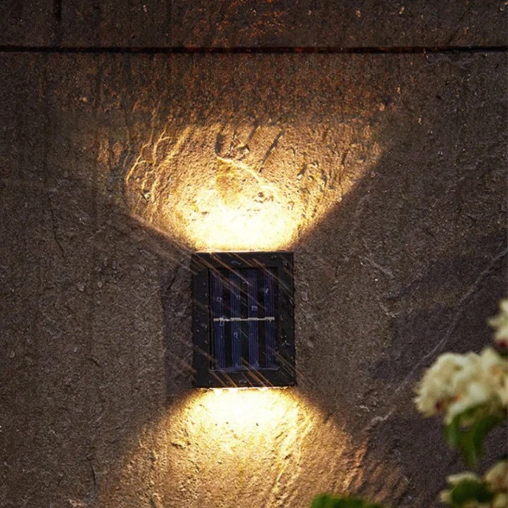 Solar LED Buitenlamp Wandmontage Warmwit Licht Waterdicht IP65 Tuinverlichting Zonne-energie Bewegingssensor | Sansoti