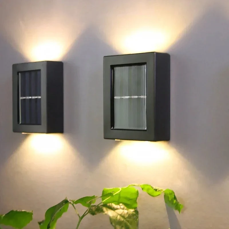 Solar LED Buitenlamp Wandmontage Warmwit Licht Waterdicht IP65 Tuinverlichting Zonne-energie Bewegingssensor | Sansoti