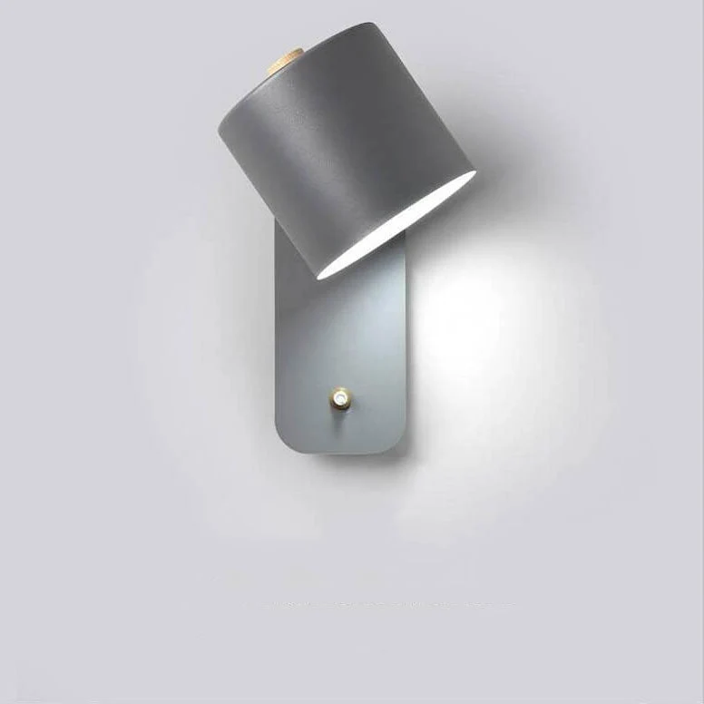 Draaibare Wandlamp Cilinder Vorm Aluminium Zwart Wit Groen Slaapkamer Leeshoek Gericht Licht Spots Verstelbaar | Sansoti