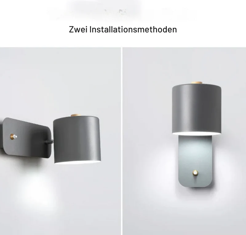 Draaibare Wandlamp Cilinder Vorm Aluminium Zwart Wit Groen Slaapkamer Leeshoek Gericht Licht Spots Verstelbaar | Sansoti
