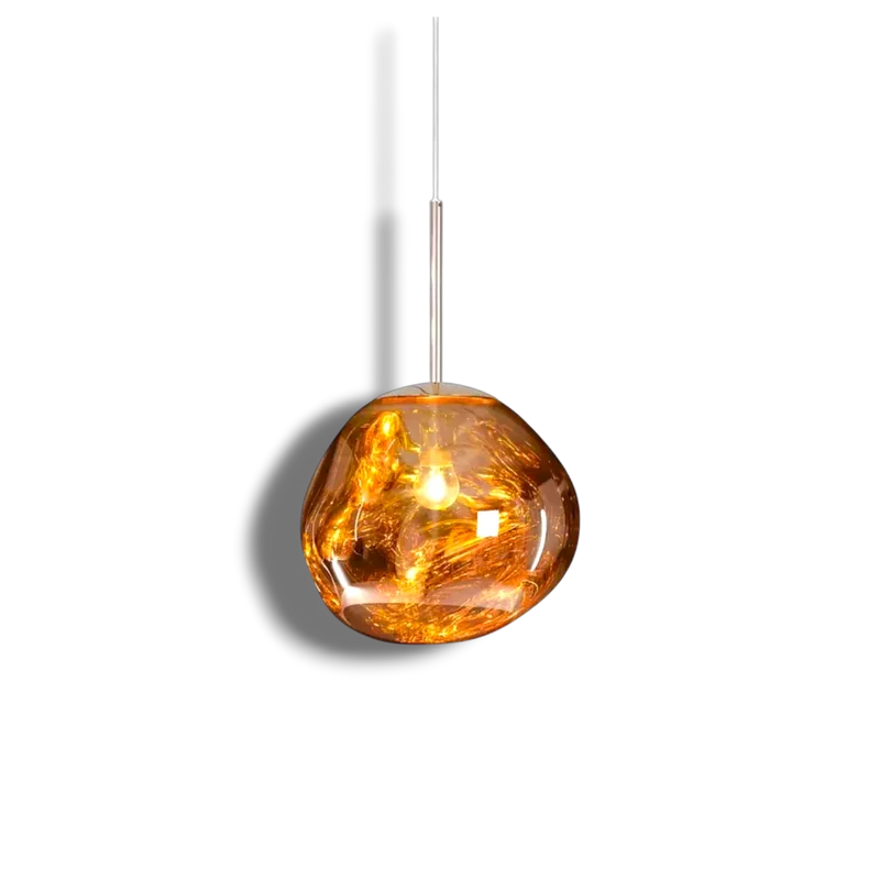 Glazen Hanglamp Smelteffect Goud Zilver Grijs Rood Woonkamer Eetkamer LED Scandinavisch Design Sfeerlicht | Sansoti