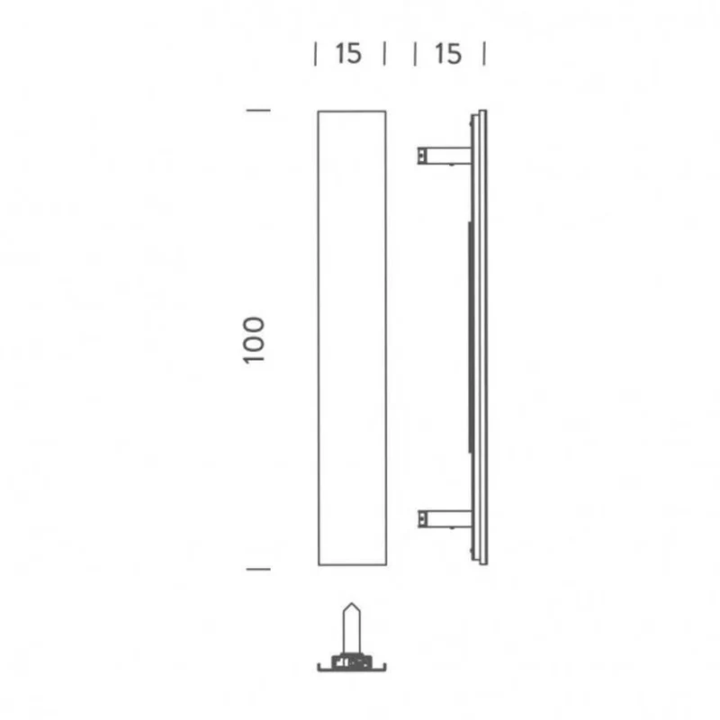 Nemo Angolo Mezzo LED Ecklampe 100cm