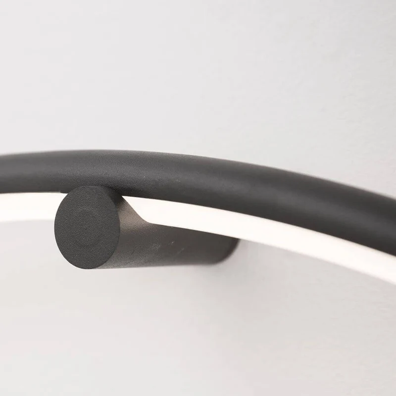 Ring LED-Wandleuchte zum aufhängen Schwarz