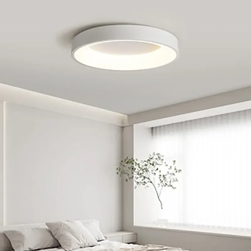 Ronde LED Plafondlamp Minimalistisch Design Zwart Wit Grijs Woonkamer Slaapkamer Modern Scandinavisch Interieur | Sansoti