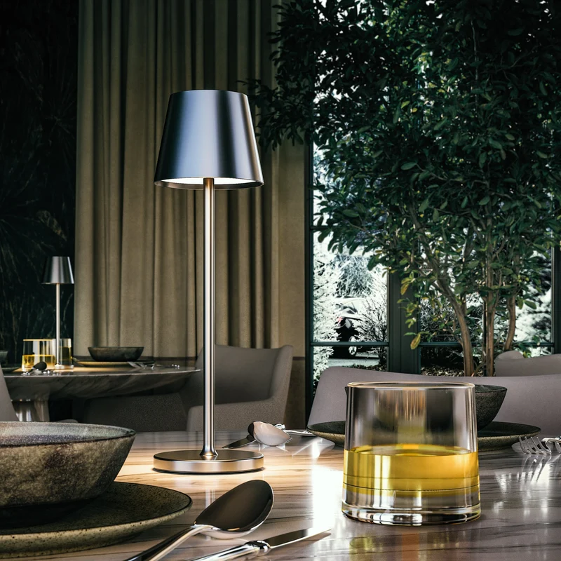 Draadloze Tafellamp Dimbaar LED Oplaadbaar Binnen Buiten Terras Woonkamer Eetkamer Slaapkamer Decoratief | Sansoti