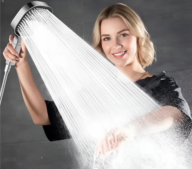 Douchekop Hoge Druk Turbo Boost Filter Ingebouwd Regenval Massage Waterval | Sansoti