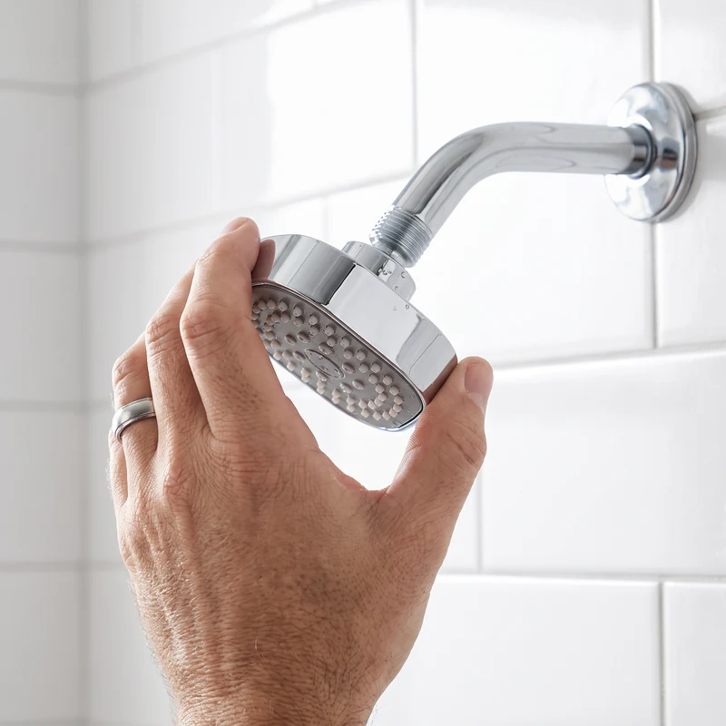 Douchekop Met Filter Ingebouwd Zwart Chroom 3 Standen Standaard Douchearm | Sansoti