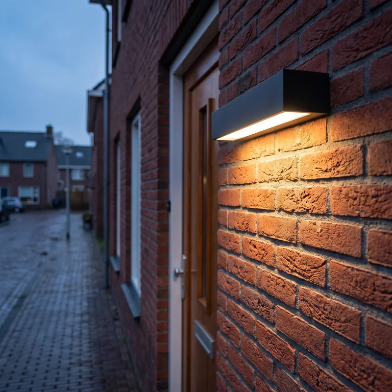 Buitenlamp Voordeur Zwart 20-30 cm LED IP65 Aluminium Wandmontage | Sansoti
