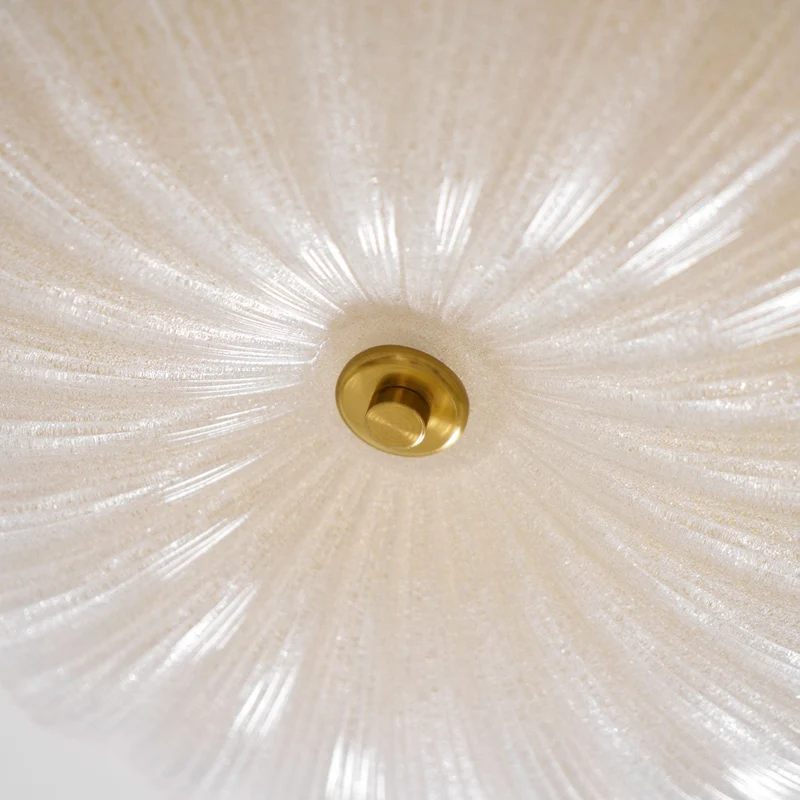 Glazen Plafondlamp met Geribbelde Textuur – Warm Dimbaar Licht voor Slaapkamer en Woonkamer – ø 20 tot 50 cm | Sansoti