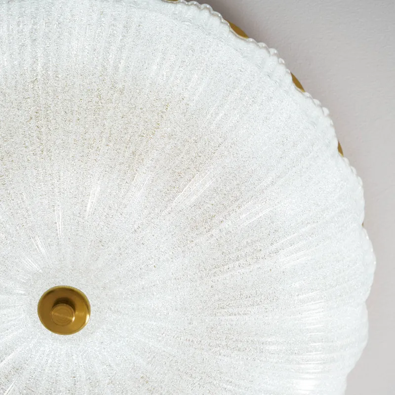 Glazen Plafondlamp met Geribbelde Textuur – Warm Dimbaar Licht voor Slaapkamer en Woonkamer – ø 20 tot 50 cm | Sansoti