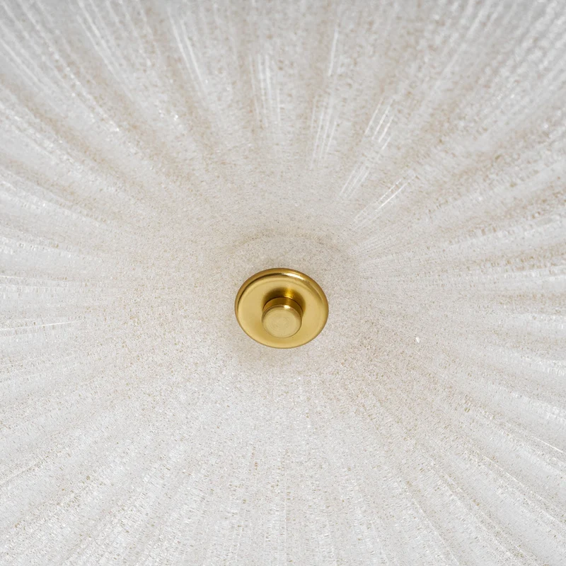 Glazen Plafondlamp met Geribbelde Textuur – Warm Dimbaar Licht voor Slaapkamer en Woonkamer – ø 20 tot 50 cm | Sansoti