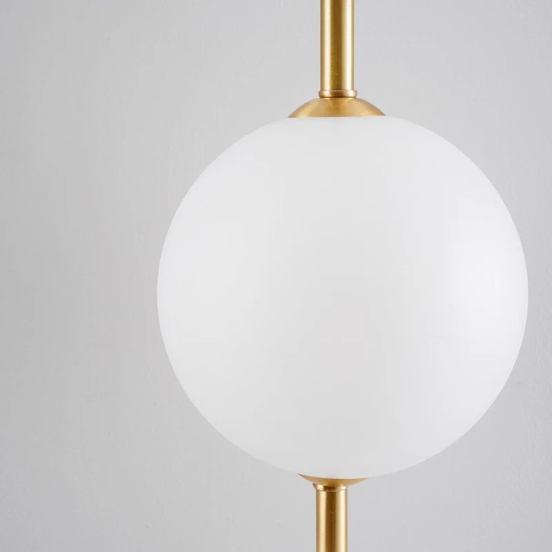 Verticale Glazen Bol Wandlamp – Moderne Wandverlichting met Gestapelde Bollen – Messing, Zwart of Nikkel – 3 Afmetingen | Sansoti