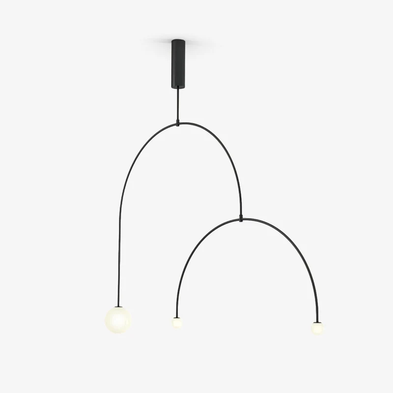 Mobiel Plafondlamp met Glazen Bollen – Modern Messing of Zwart Design – 9 Configuraties – G9 & G4 Fitting | Sansoti