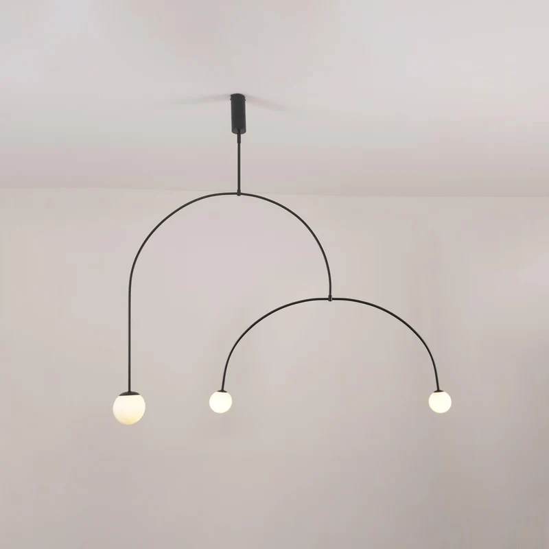 Mobiel Plafondlamp met Glazen Bollen – Modern Messing of Zwart Design – 9 Configuraties – G9 & G4 Fitting | Sansoti